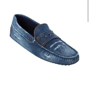 Tod's Shoes Tods Mens Denim Jeans Loafers Size 65 Poshmark